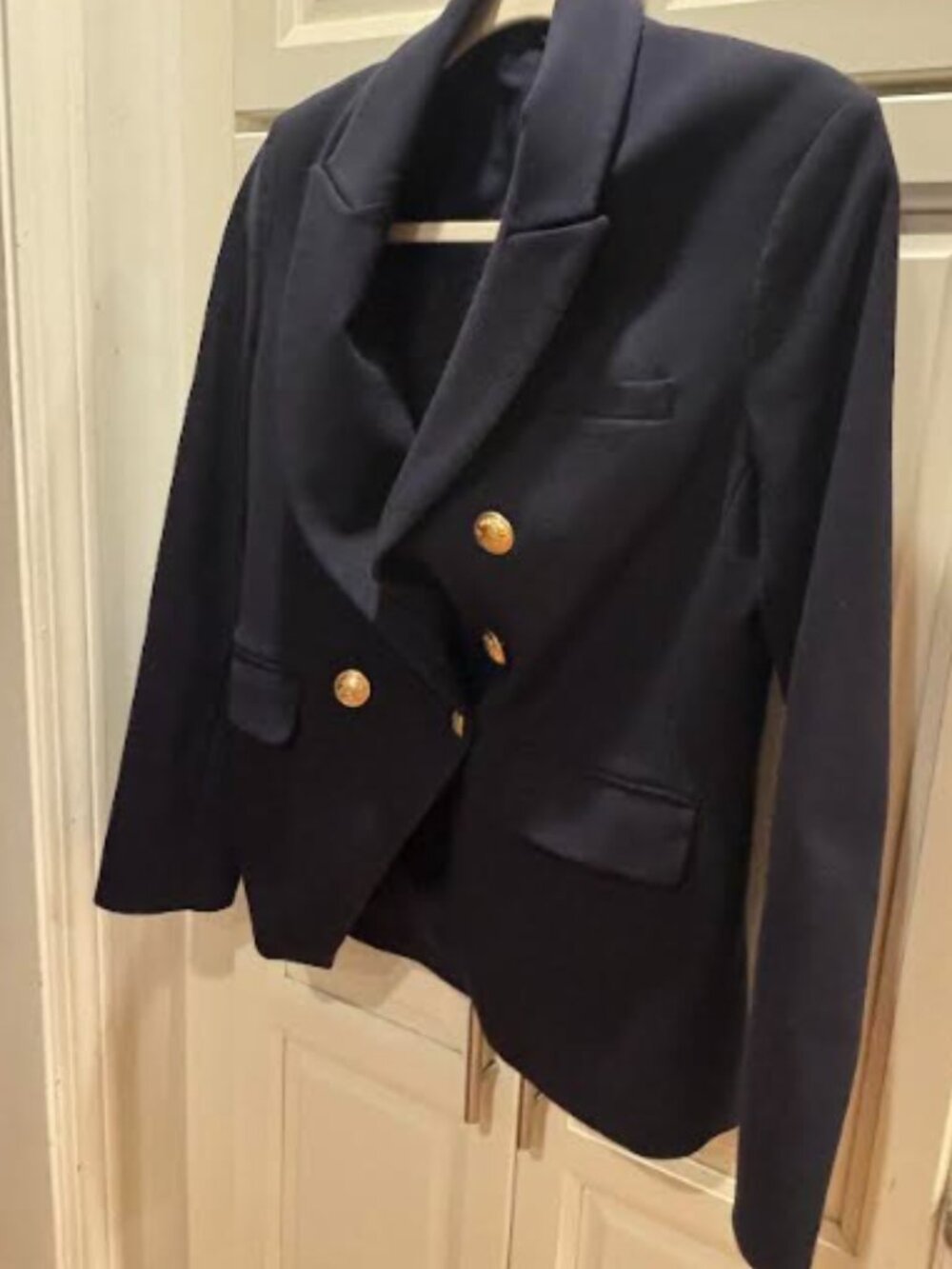 Express Navy Blue Double-Breasted Blazer – Size Small - Picture 4 of 6